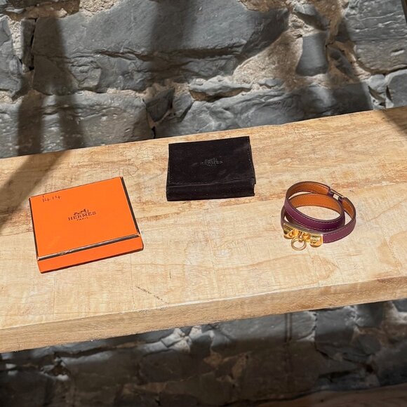 Hermès Purple Double Tour Rivale GHW Wrap Bracelet - Picture 12 of 12
